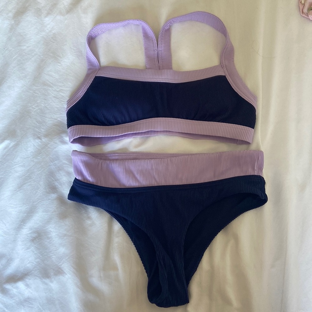 La Vie En Rose Bikini Purple & Navy XS